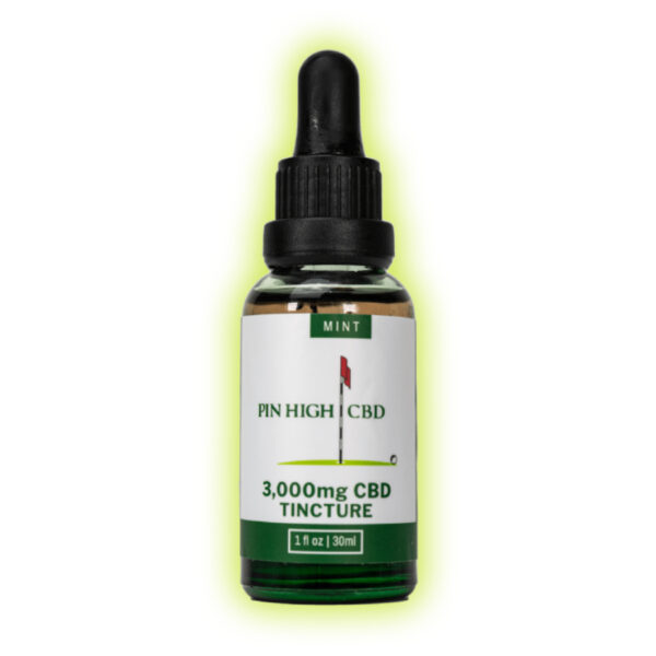 Pure CBD Tincture. Mint Flavor. 3000 mg CBD. Pin High CBD